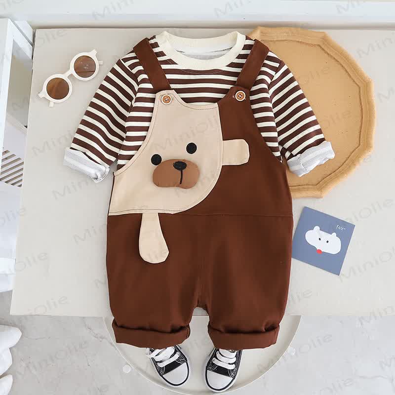 Overalls mit Bär für Baby und Kleinkind-Jungen - Kaffee - 5-7J - image 3