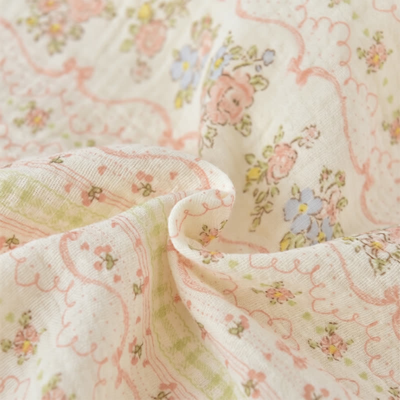 Rosa Strampler mit Blumen, Strampler und Knopfleiste für Baby - image 5