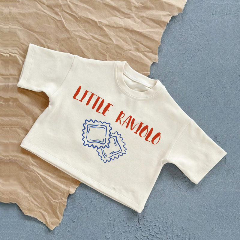 LITTLE RAVIOLO Baby Weißes Slogan Freizeit-T-Shirt - Weiß - 2-3J - image 1