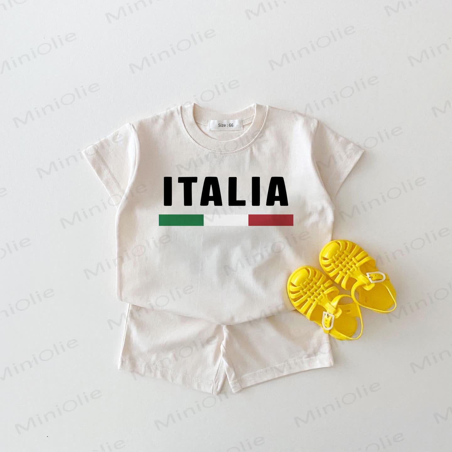 ITALIA Baby Print 2-teiliges weißes Set - Weiß - 18-24M - image 1