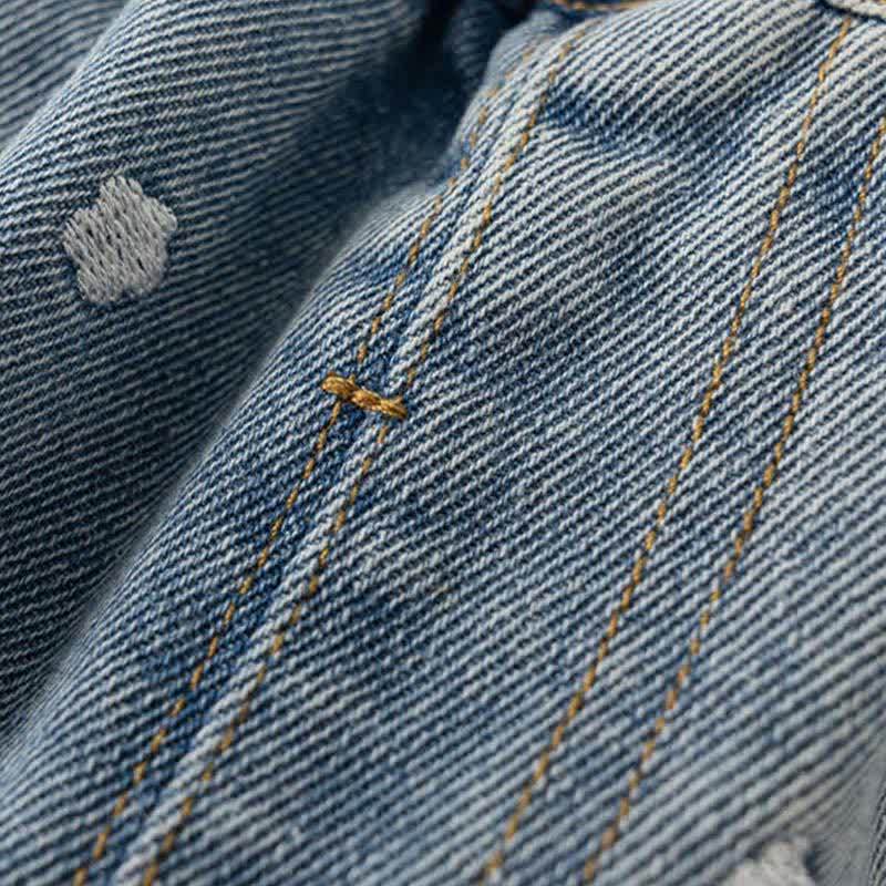 Kleinkind Kind Denim Plaid Blume​ - image 5