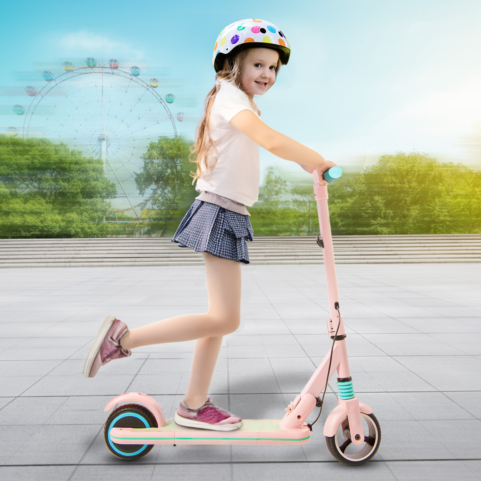 S3 Electric Scooter for Kids Ages 8-16 UK Electric Scooter 14 km/h LED Display Light 130W