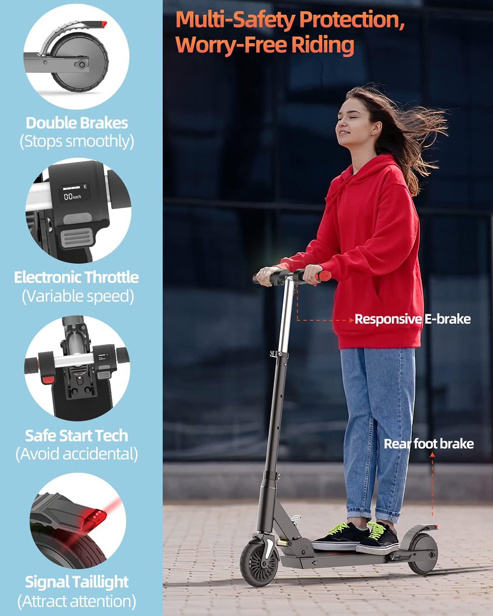 ALLMOVE X1 Pro Electric Scooter for Children 6-16