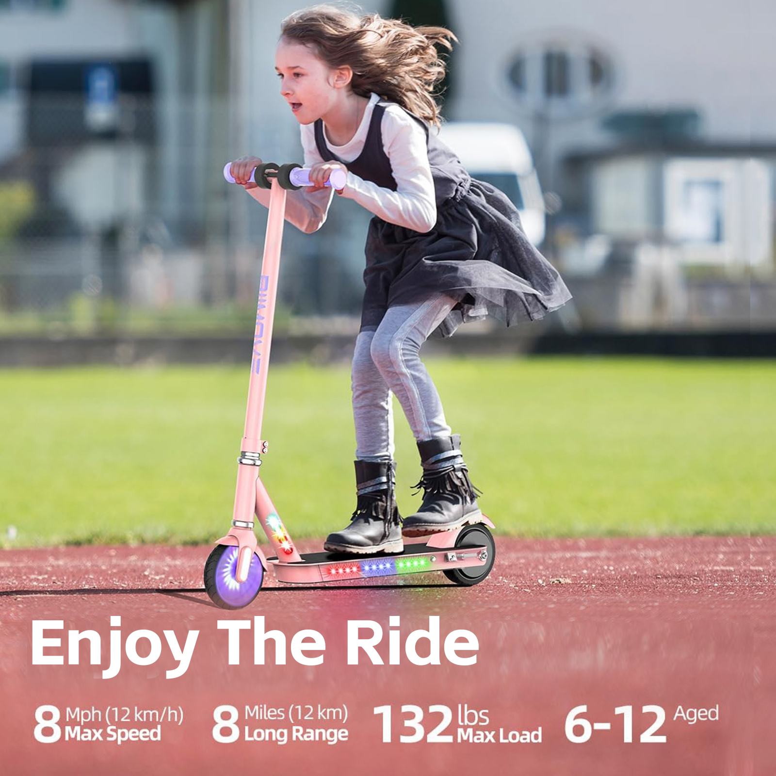 X2 Plus Electric Scooter for Kids Ages 6-12, 150W Motor Provides Up to 8 MPH and 5 Miles of Range