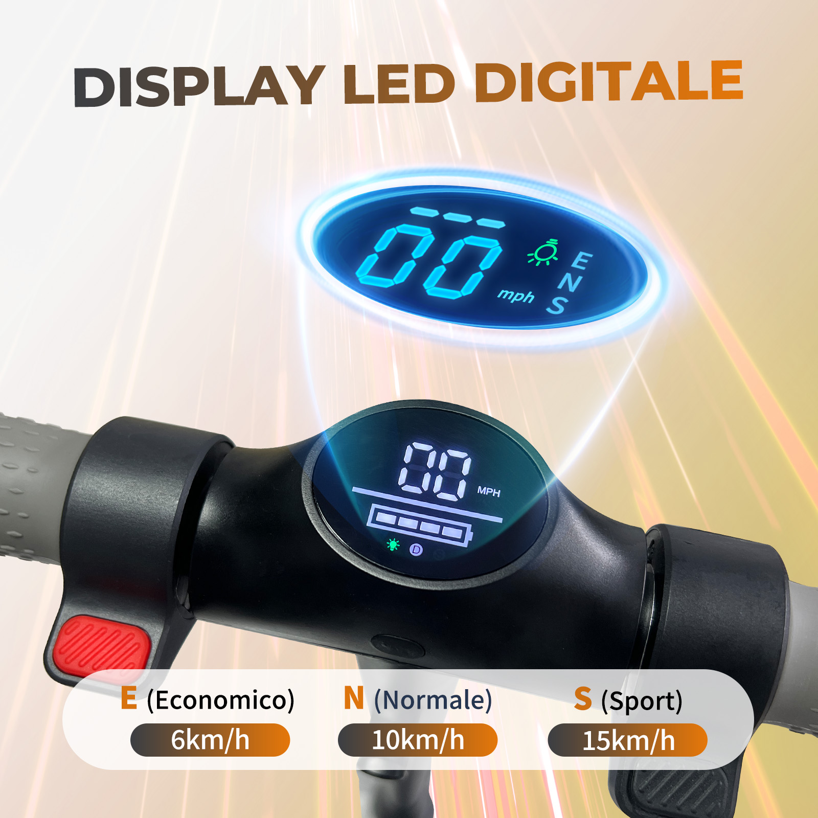 F6S Electric Scooter Children's Folding Electric Scooter, 8KM, 130W, LED Display, 14km/h