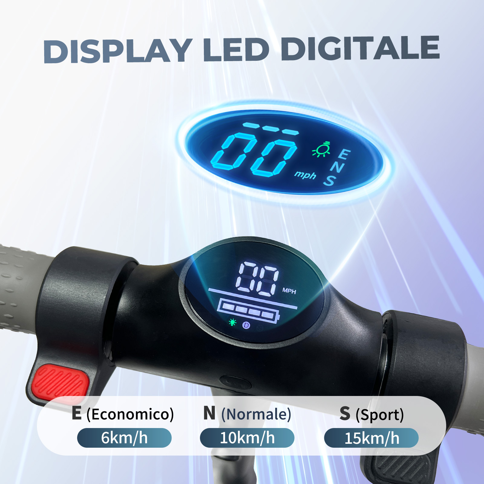 F6S Electric Scooter Children's Folding Electric Scooter, 8KM, 130W, LED Display, 14km/h