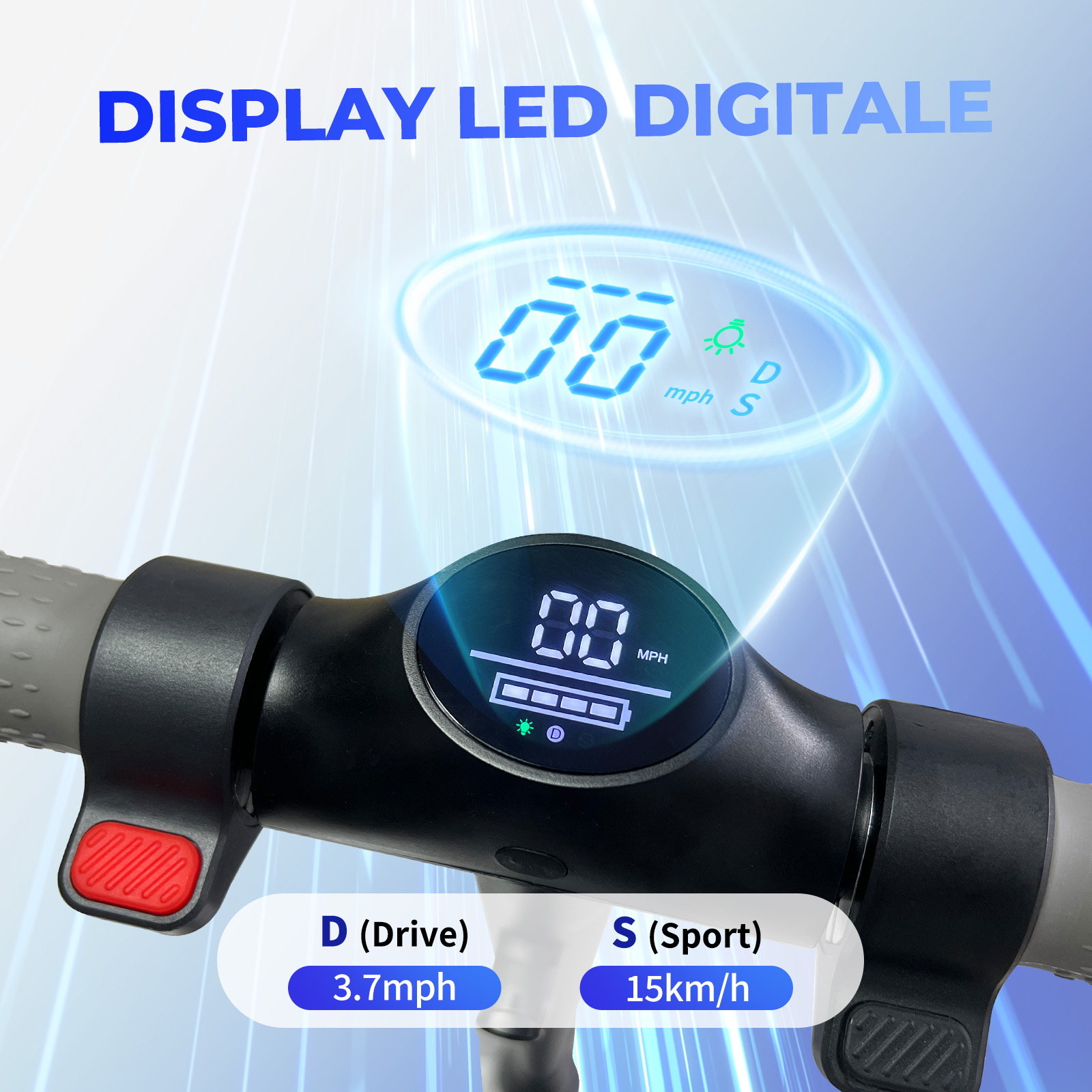 F6S Electric Scooter Children's Folding Electric Scooter, 8KM, 130W, LED Display, 14km/h