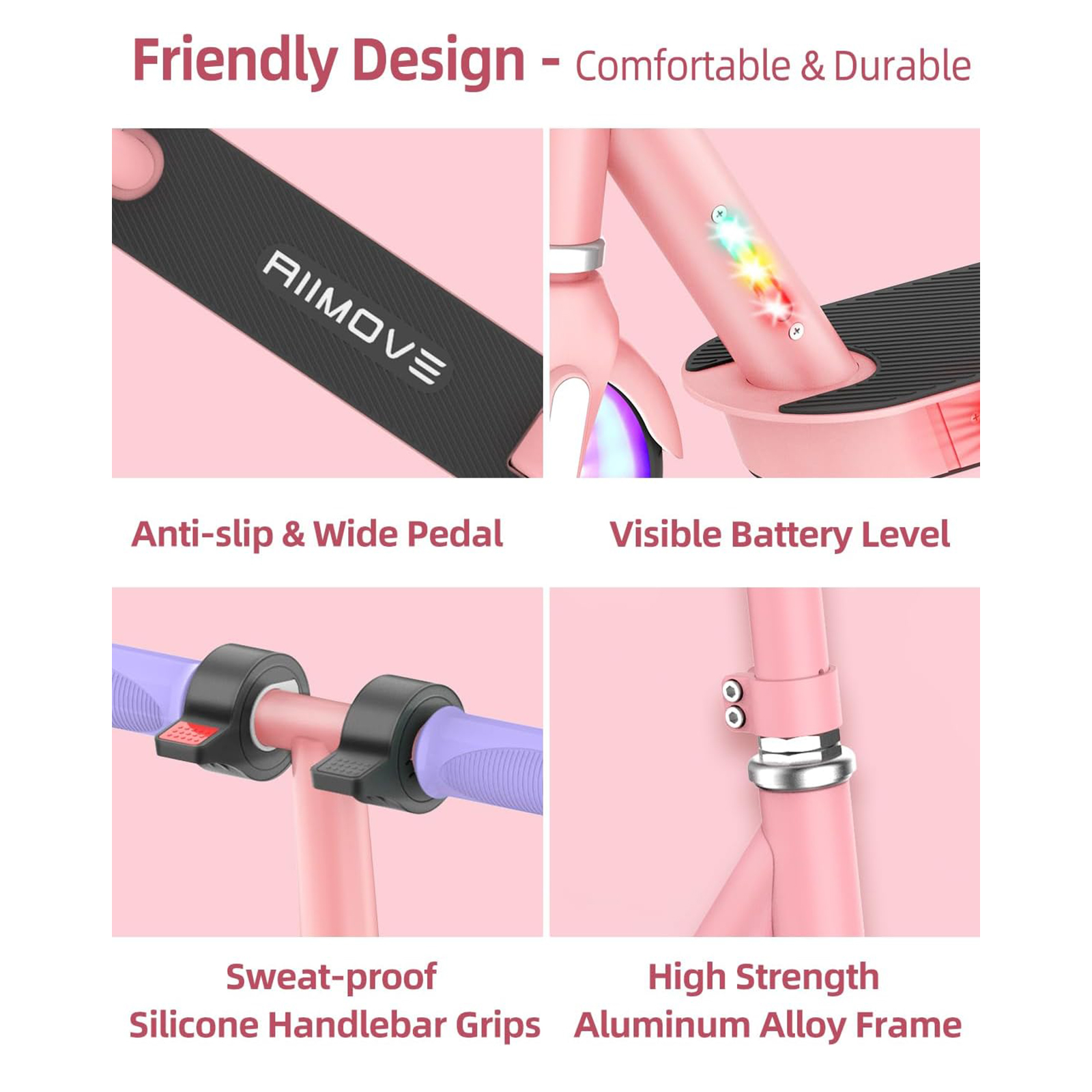 X2 Plus Electric Scooter for Kids Ages 6-12, 150W Motor Provides Up to 8 MPH and 5 Miles of Range