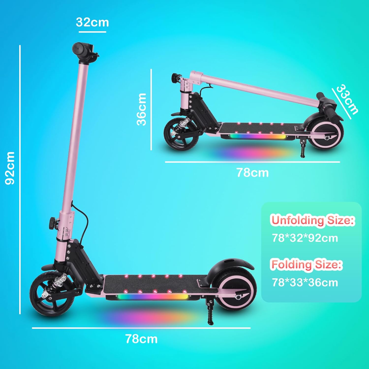 S5 Kids Electric Scooter Folding Teenagers UK Electric Scooter 15 km/h LCD Display 80W