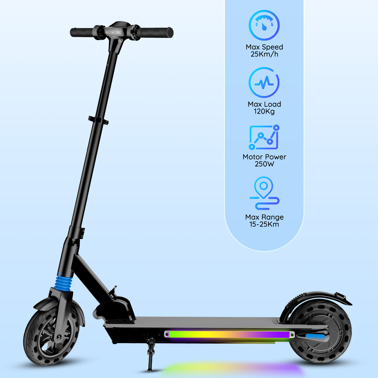 F8-6.5 inch foldable black electric scooter