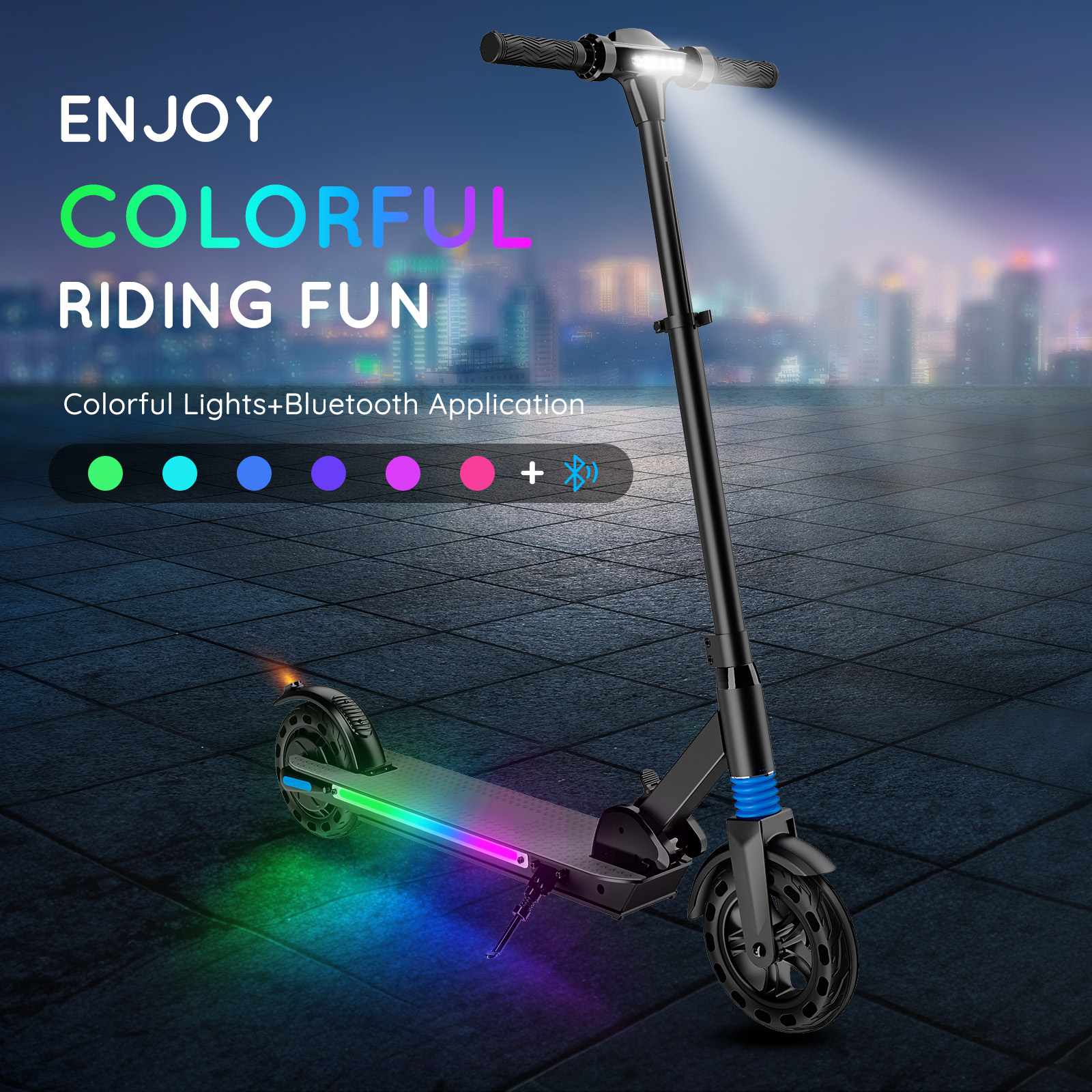 F8-6.5 inch foldable black electric scooter