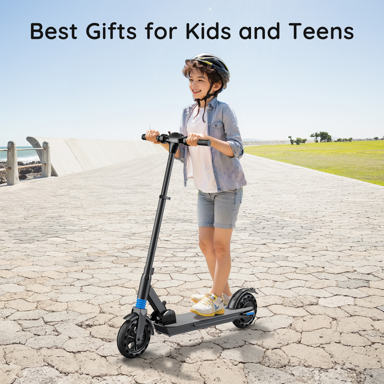 F8-6.5 inch foldable black electric scooter