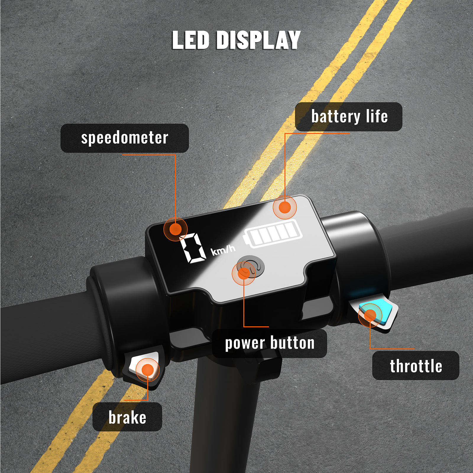 S5 Kids Electric Scooter, Foldable 6-12 Years Old Children Scooter with LED Display, Range 5-8km, Colorful LED Lights, Adjustable Height and Speed, Ideal Gift for Kids