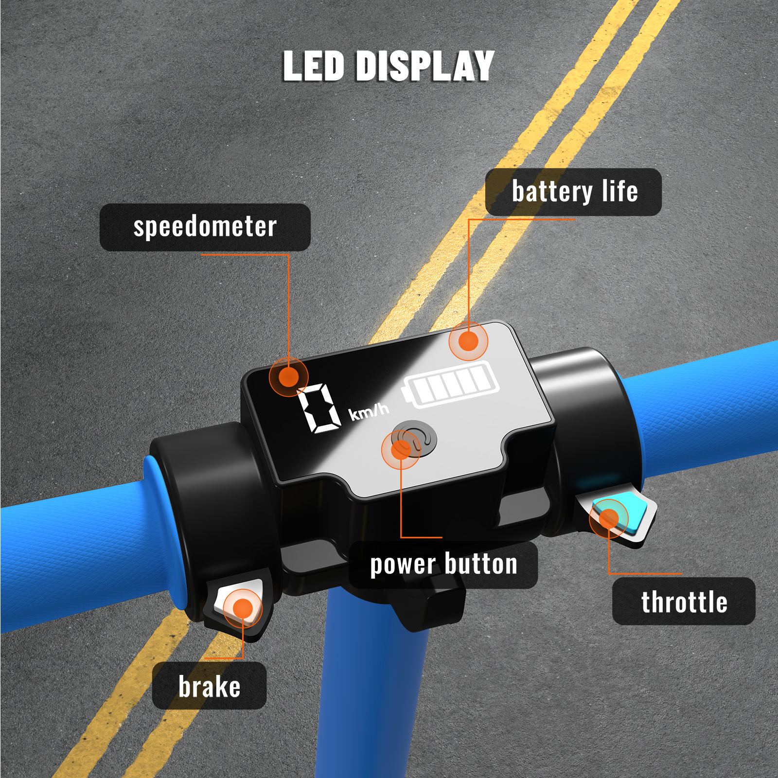 S5 Kids Electric Scooter, Foldable 6-12 Years Old Children Scooter with LED Display, Range 5-8km, Colorful LED Lights, Adjustable Height and Speed, Ideal Gift for Kids