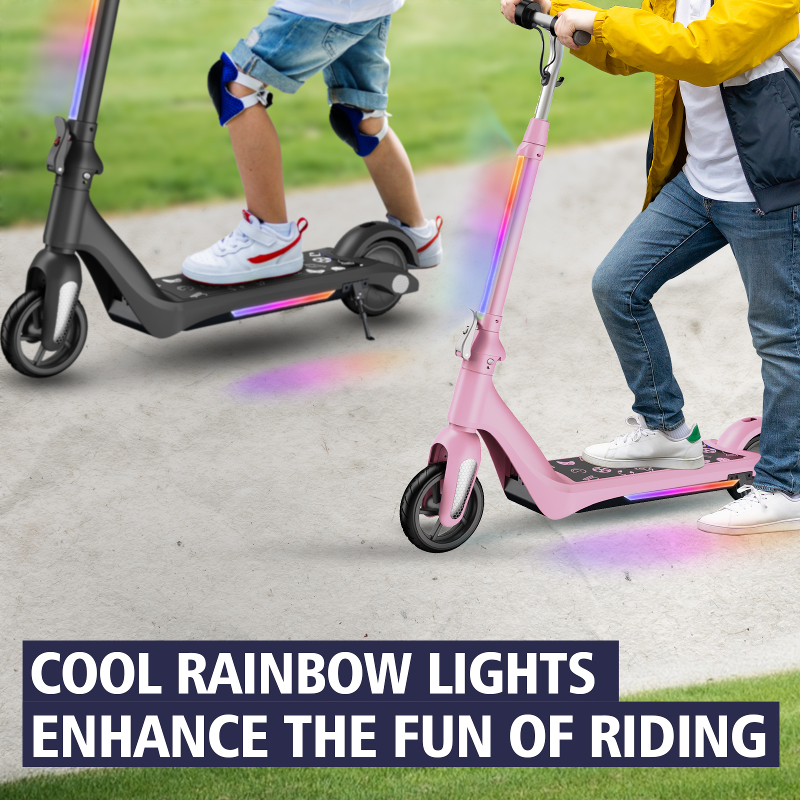 F6 Kids Electric Scooter UK Folding Youth Electric Scooter 80W 12km/h LED Display