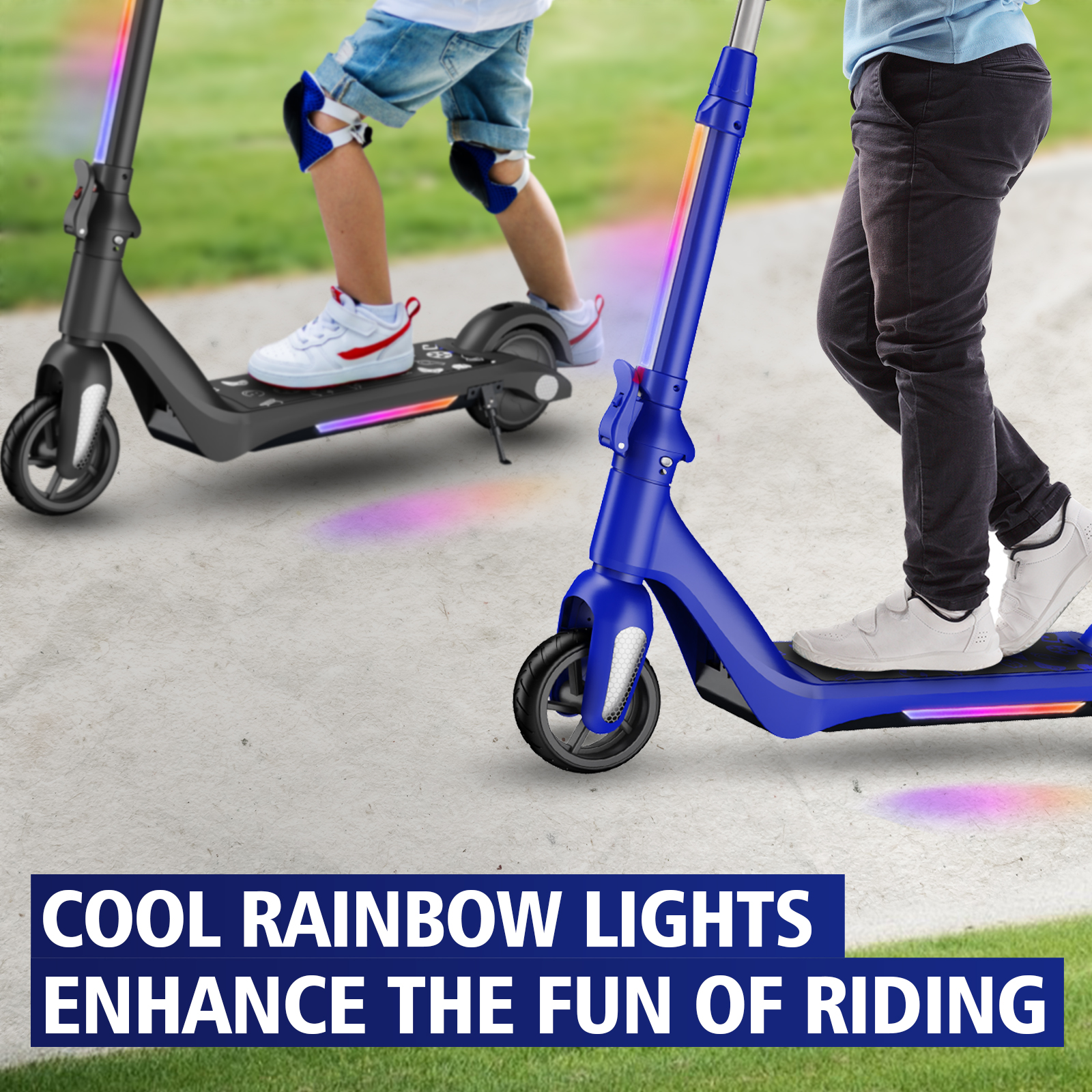 F6 Kids Electric Scooter UK Folding Youth Electric Scooter 80W 12km/h LED Display