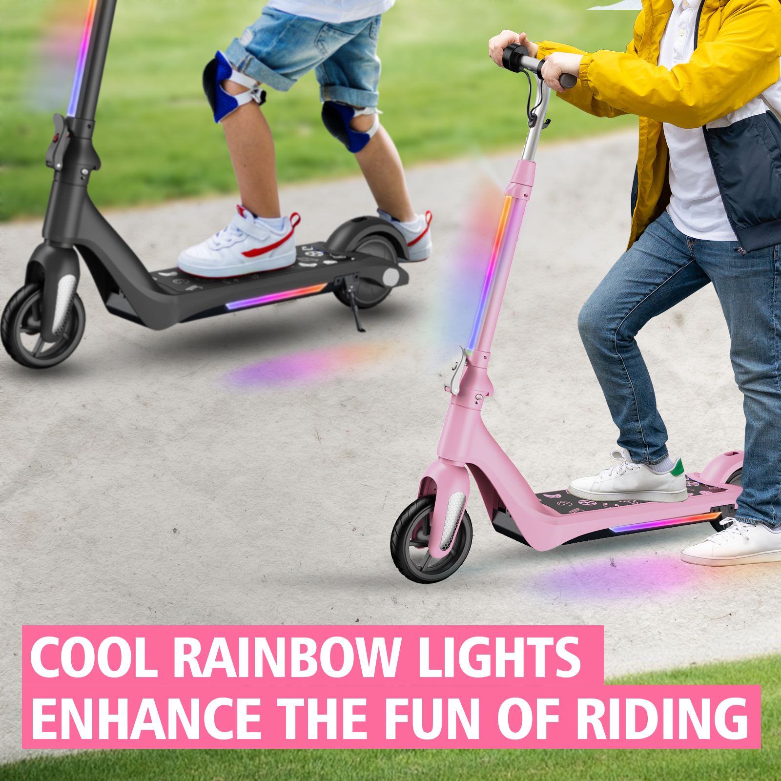 F6 Kids Electric Scooter UK Folding Youth Electric Scooter 80W 12km/h LED Display