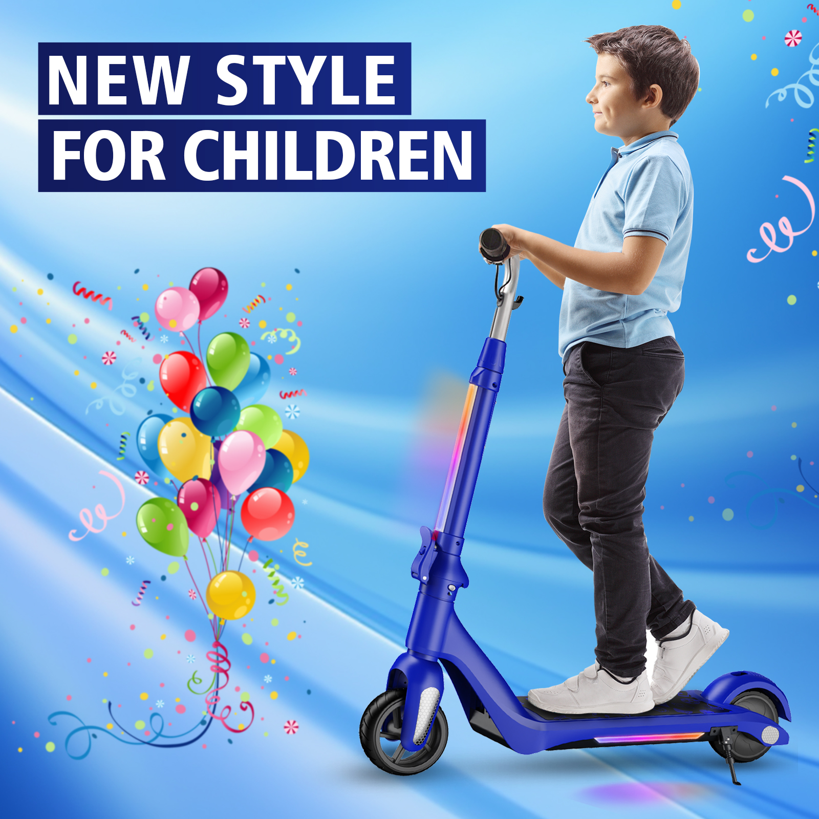 F6 Kids Electric Scooter UK Folding Youth Electric Scooter 80W 12km/h LED Display