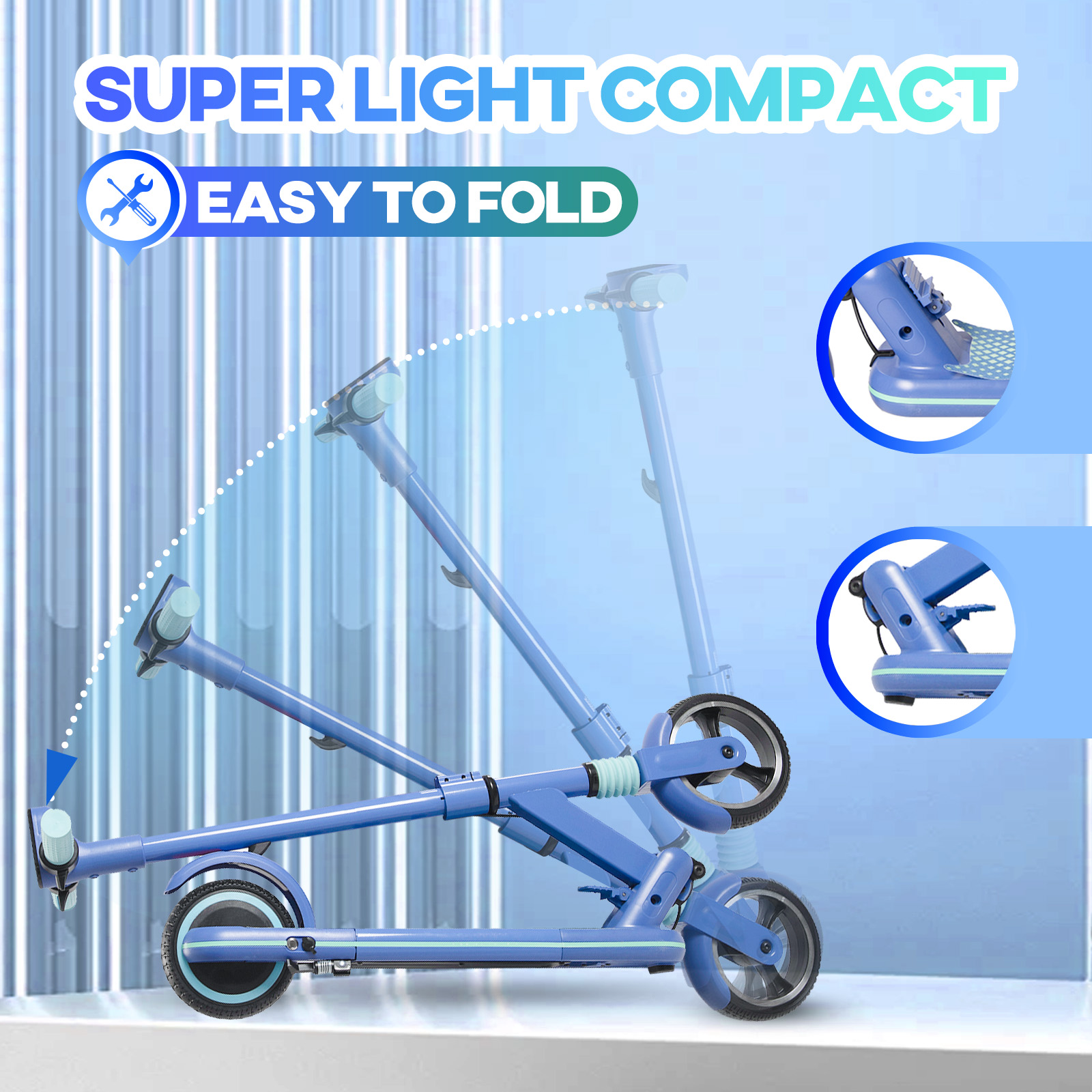 S3 Electric Scooter for Kids Ages 8-16 UK Electric Scooter 14 km/h LED Display Light 130W