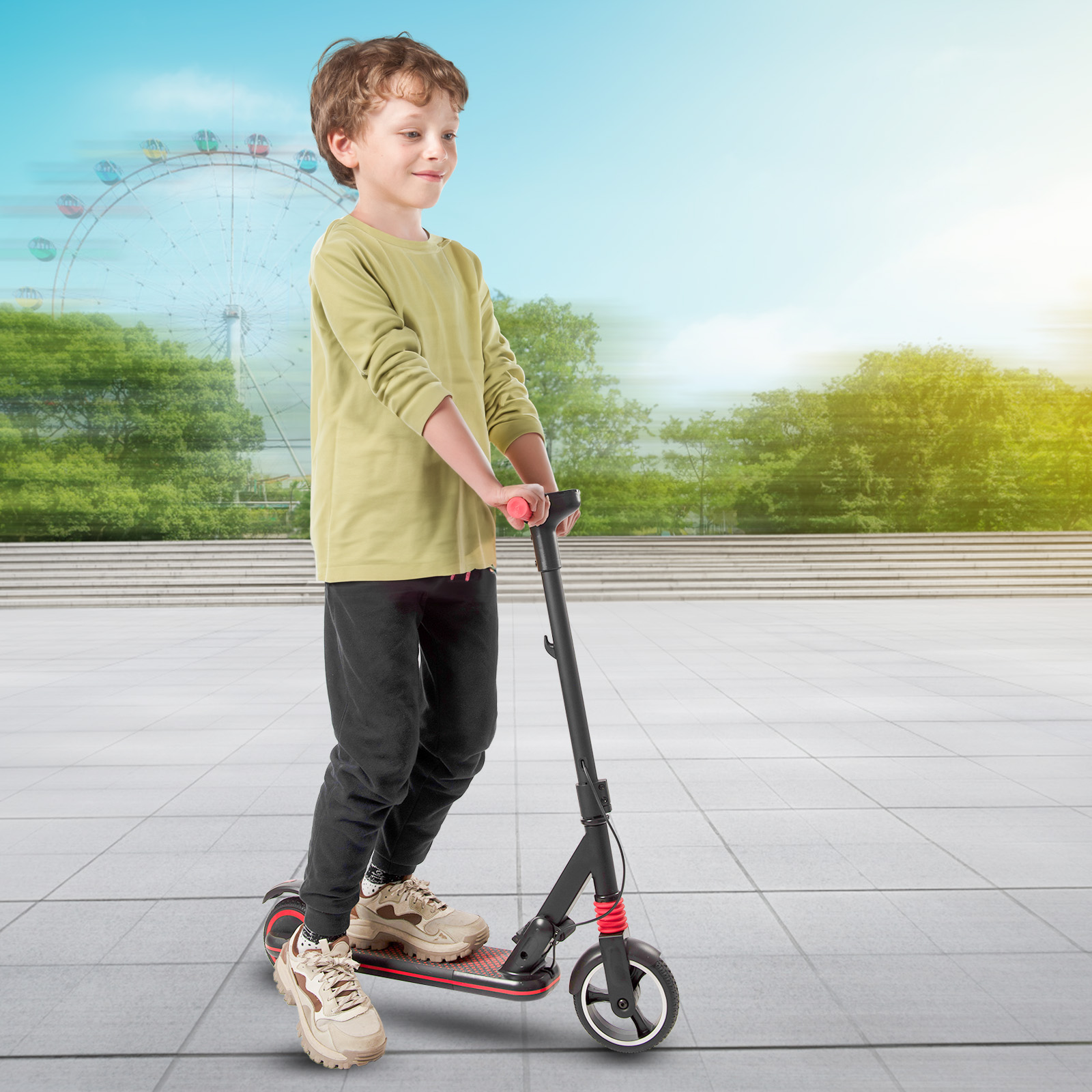 S3 Electric Scooter for Kids Ages 8-16 UK Electric Scooter 14 km/h LED Display Light 130W