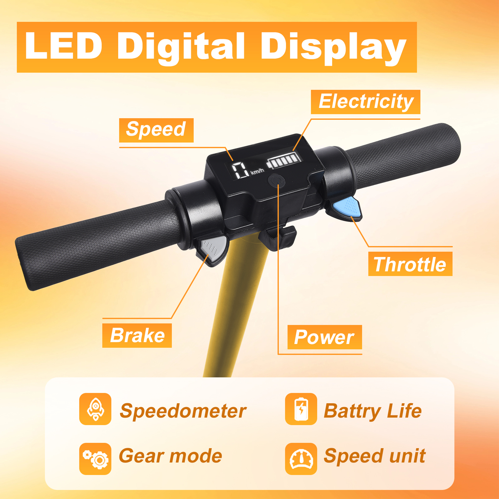 S5 Kids Electric Scooter Folding Teenagers UK Electric Scooter 15 km/h LCD Display 80W