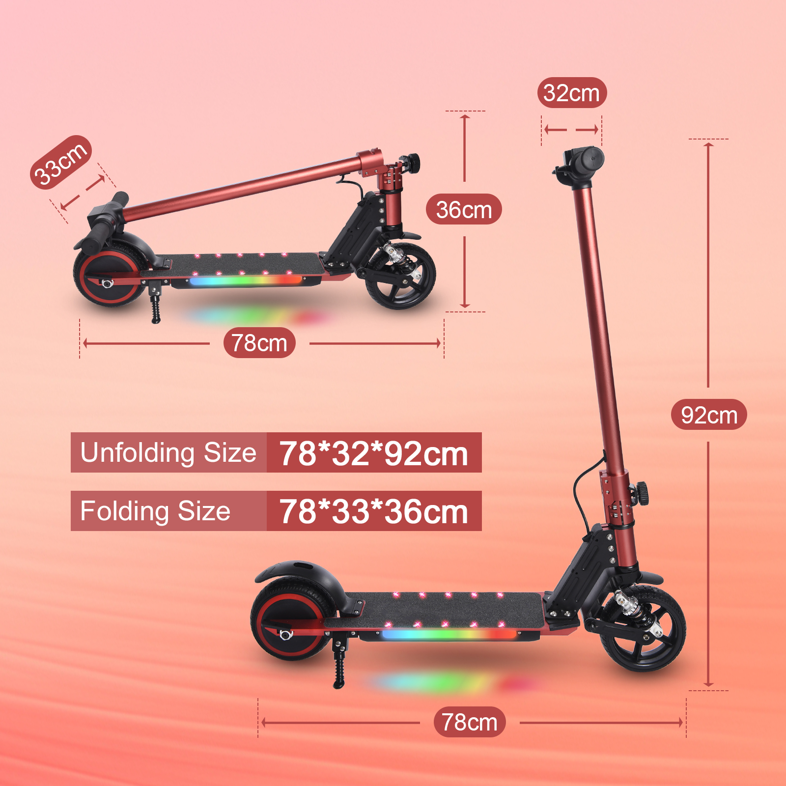 S5 Kids Electric Scooter Folding Teenagers UK Electric Scooter 15 km/h LCD Display 80W