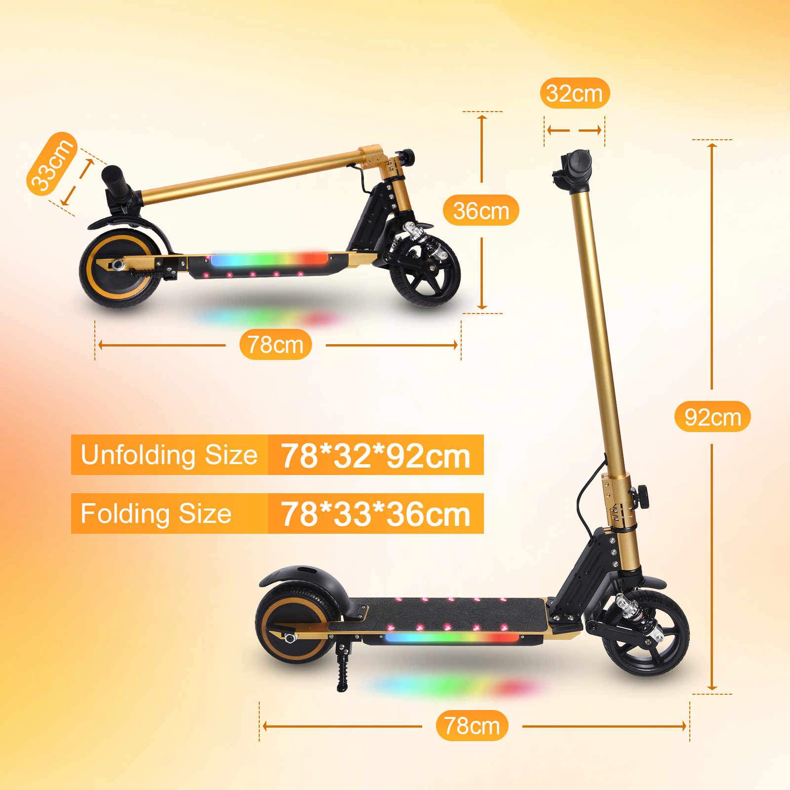S5 Kids Electric Scooter Folding Teenagers UK Electric Scooter 15 km/h LCD Display 80W