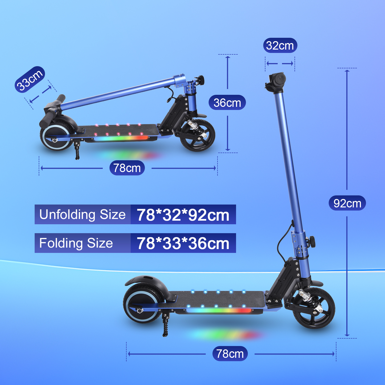 S5 Kids Electric Scooter Folding Teenagers UK Electric Scooter 15 km/h LCD Display 80W
