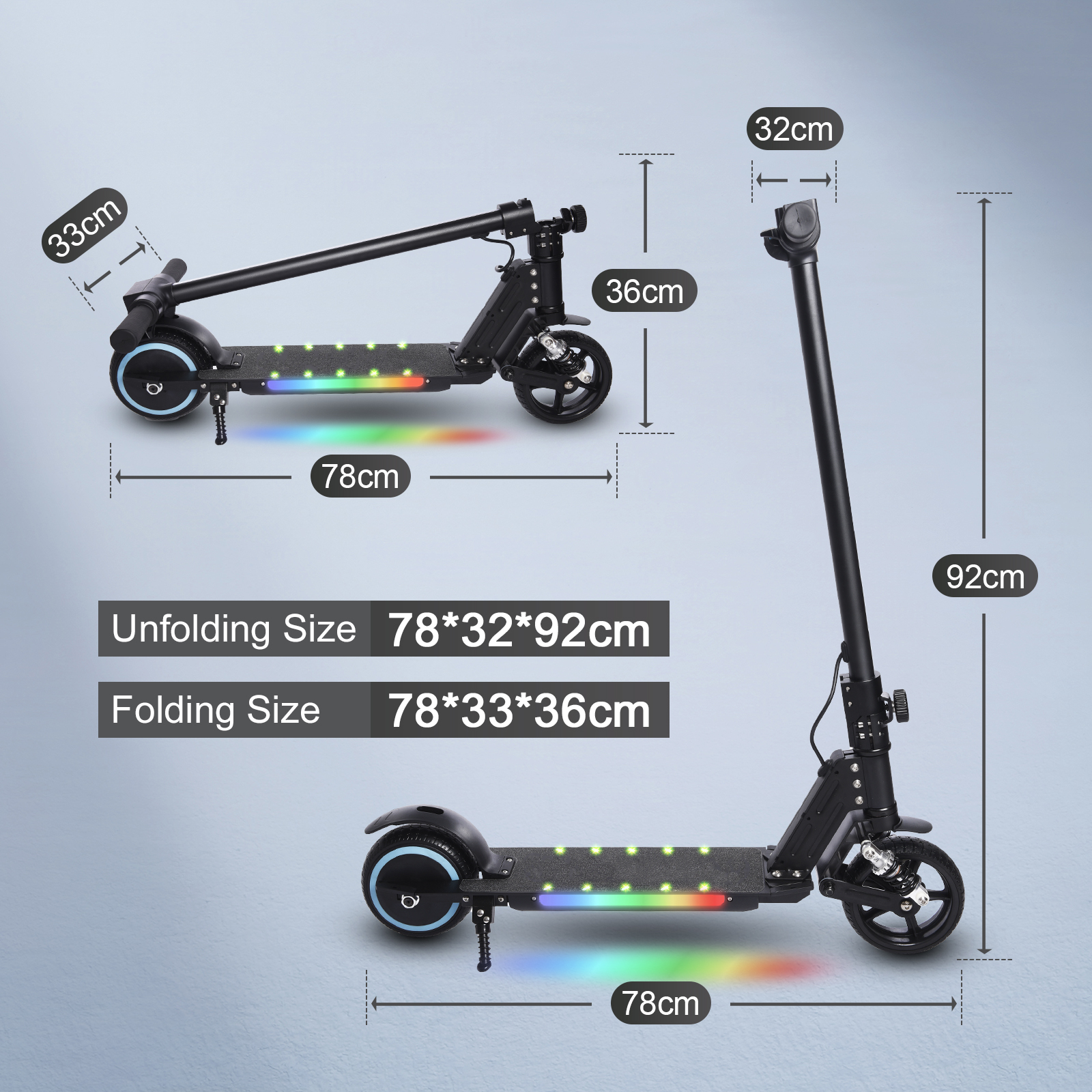 S5 Kids Electric Scooter Folding Teenagers UK Electric Scooter 15 km/h LCD Display 80W