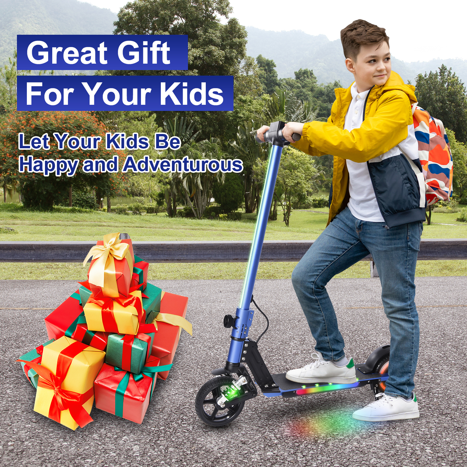 S5 Kids Electric Scooter Folding Teenagers UK Electric Scooter 15 km/h LCD Display 80W