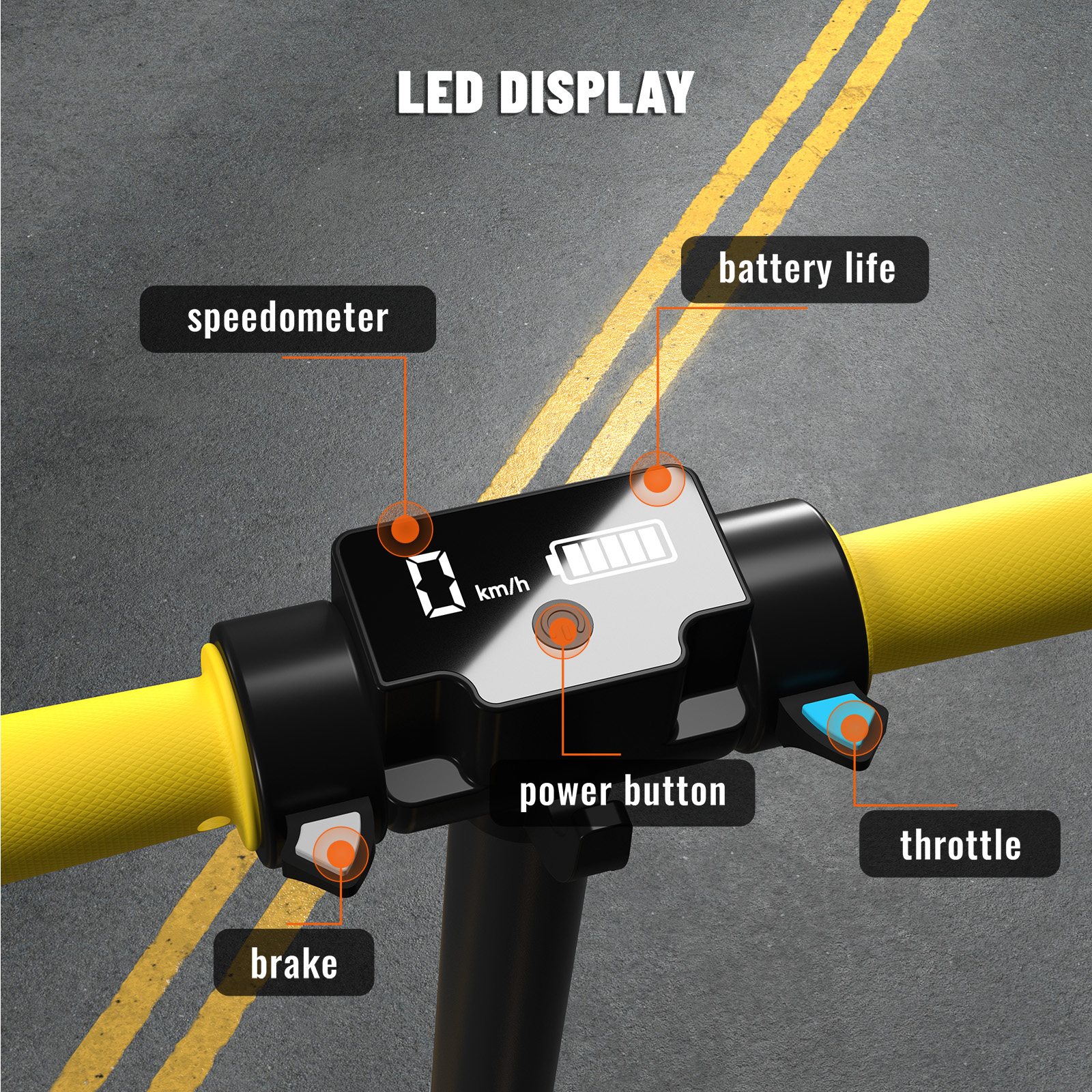 S5 Kids Electric Scooter, Foldable 6-12 Years Old Children Scooter with LED Display, Range 5-8km, Colorful LED Lights, Adjustable Height and Speed, Ideal Gift for Kids