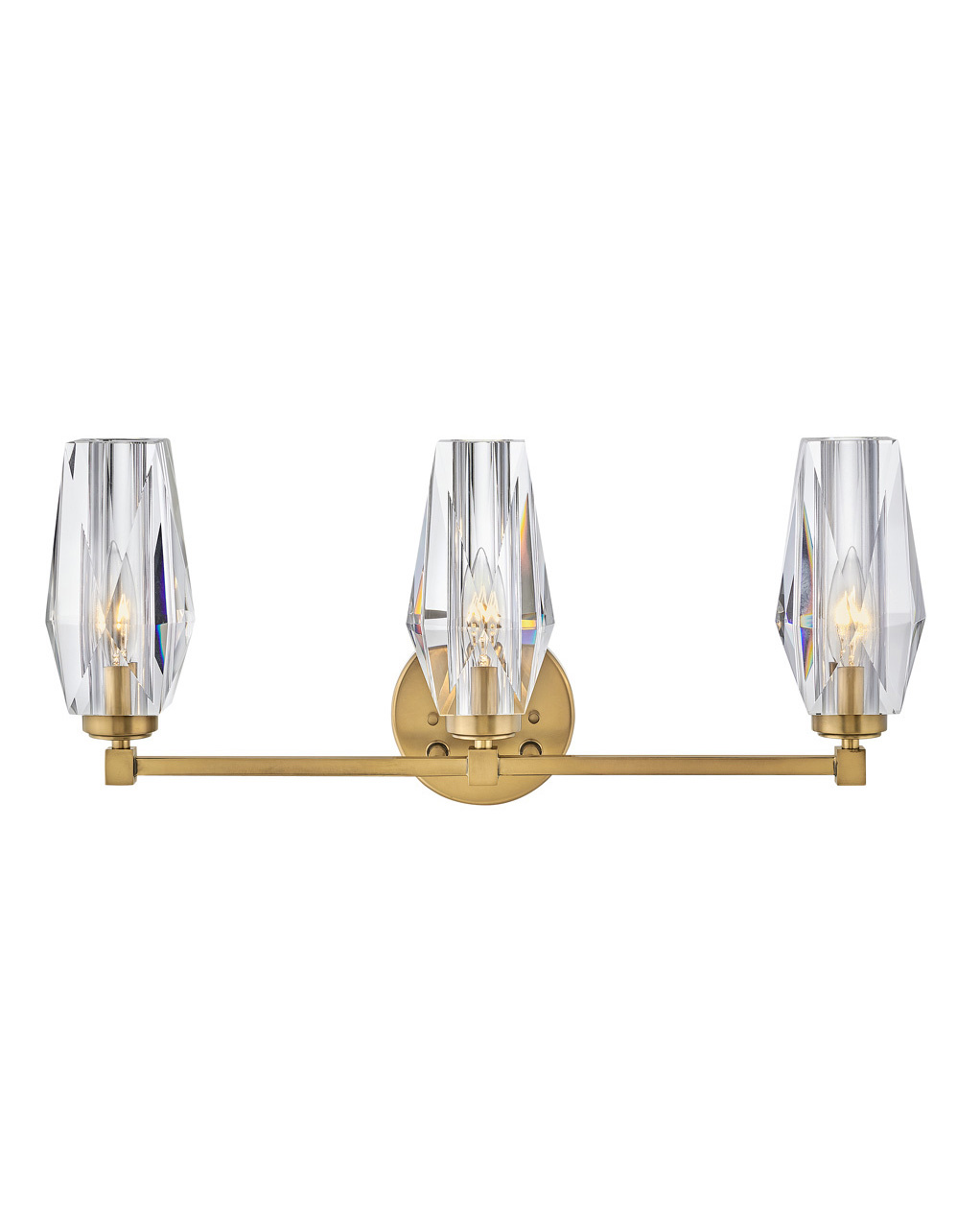 Possini Faceted Clear Crystal Wall Sconce 3-Light