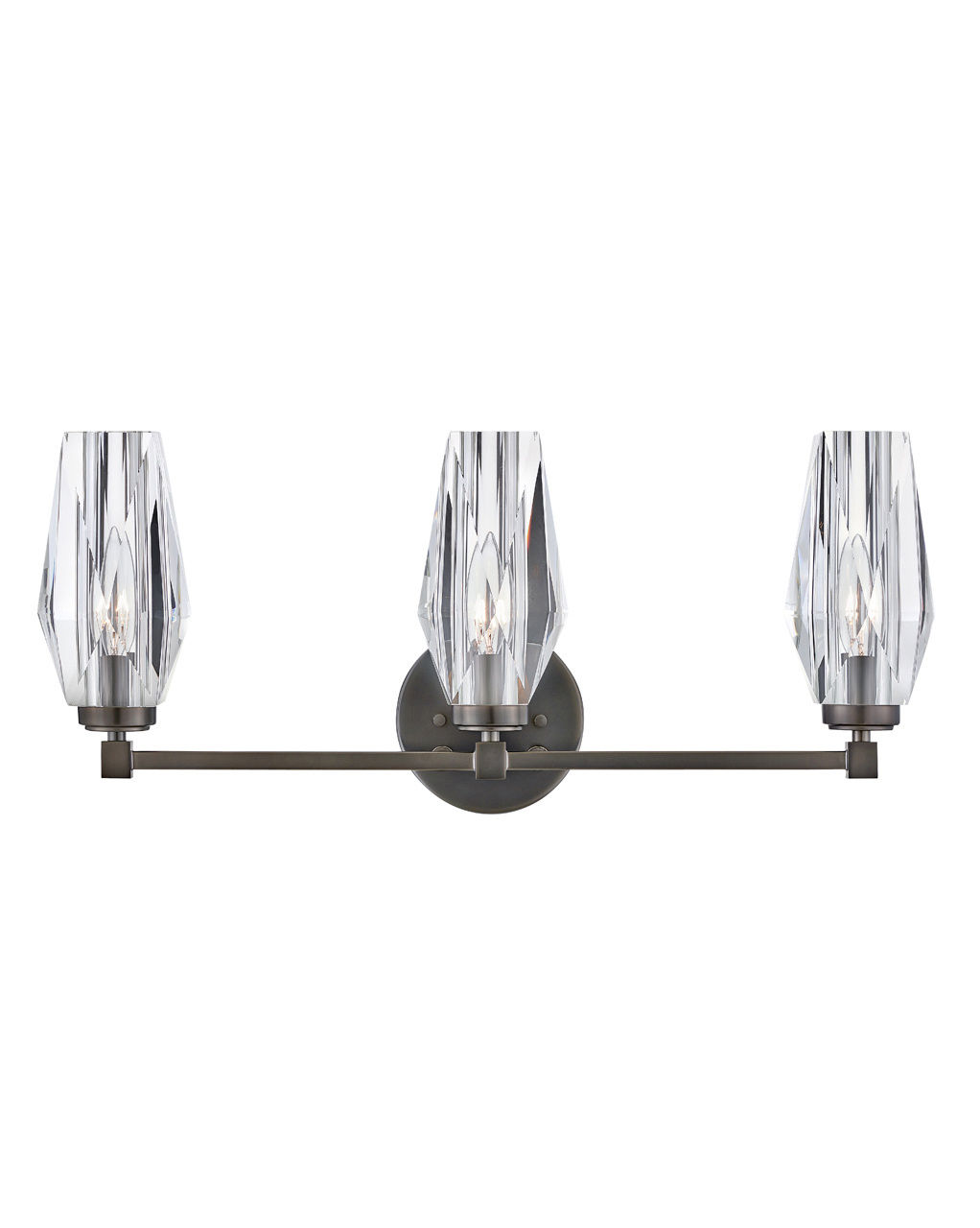 Possini Faceted Clear Crystal Wall Sconce 3-Light