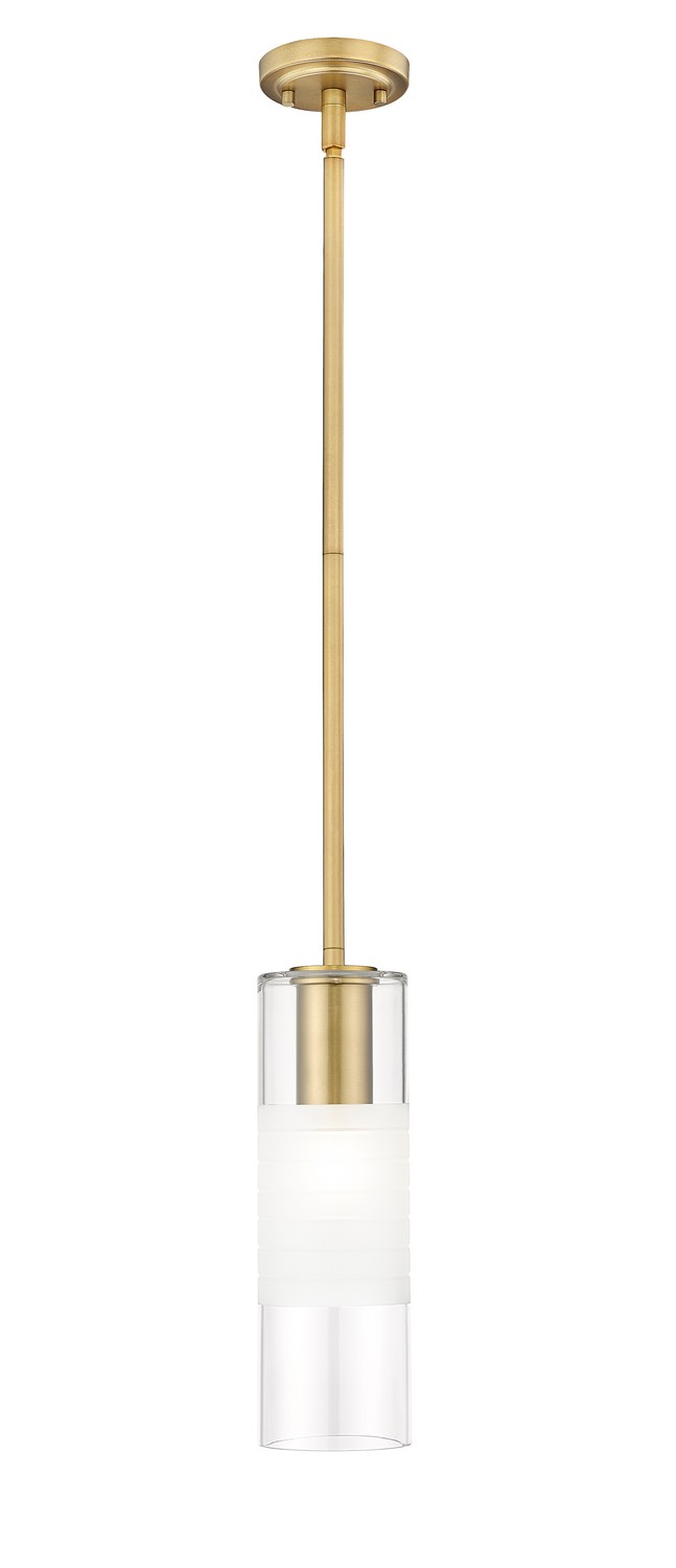 Stiffel Cylindrical Glass Pendant with Rod
