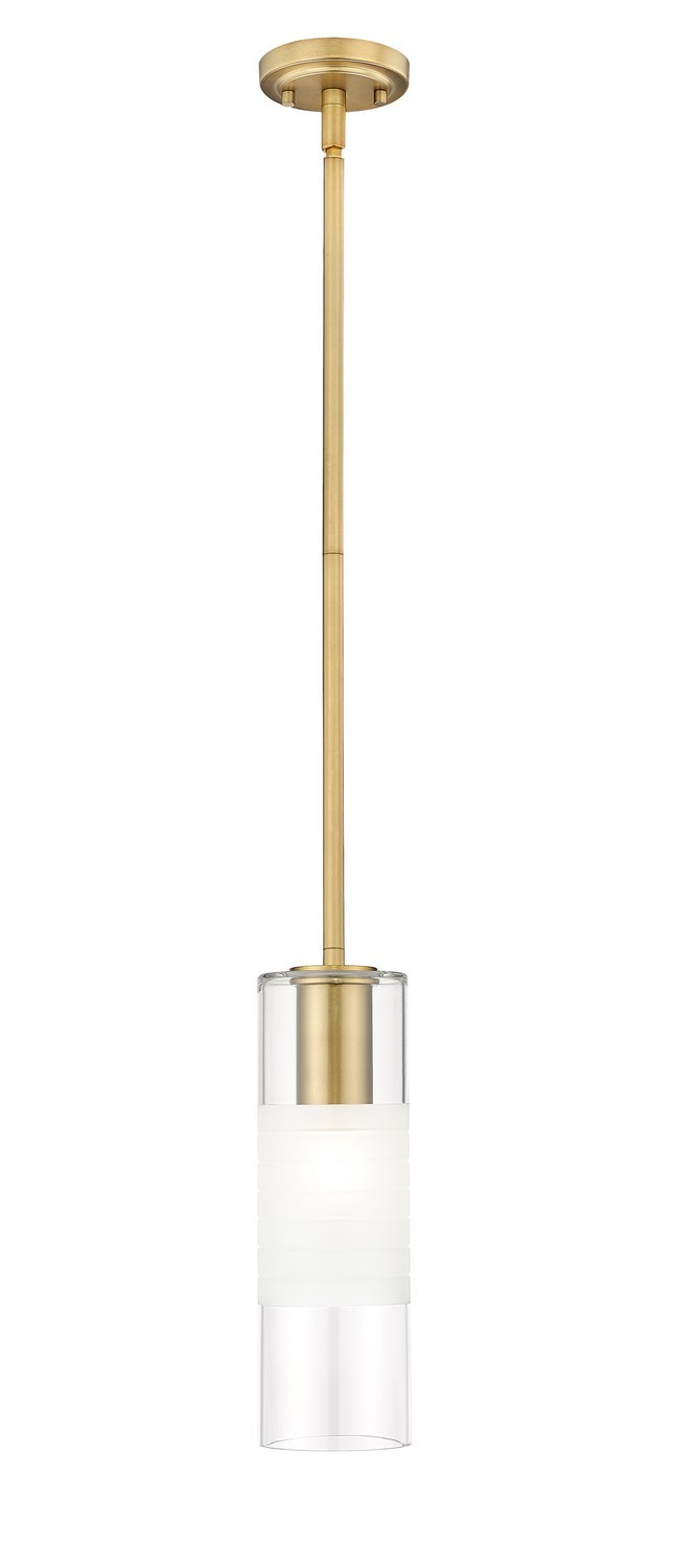 Stiffel Cylindrical Glass Pendant with Rod