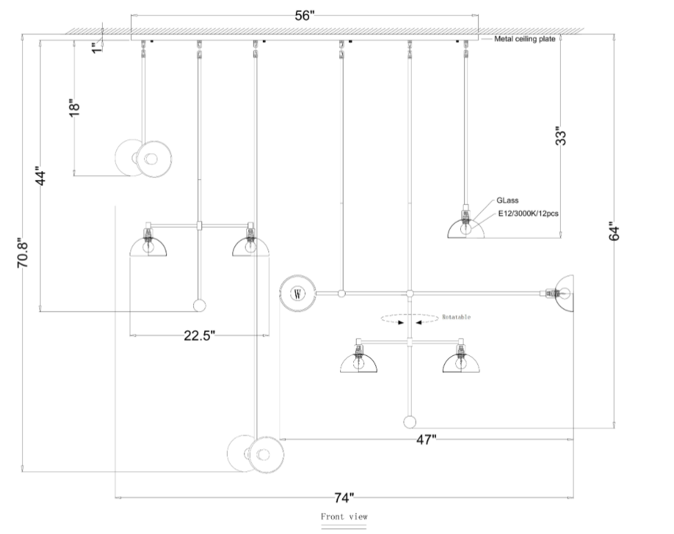 Apparatus Trapeze 12 Mobile Pendant