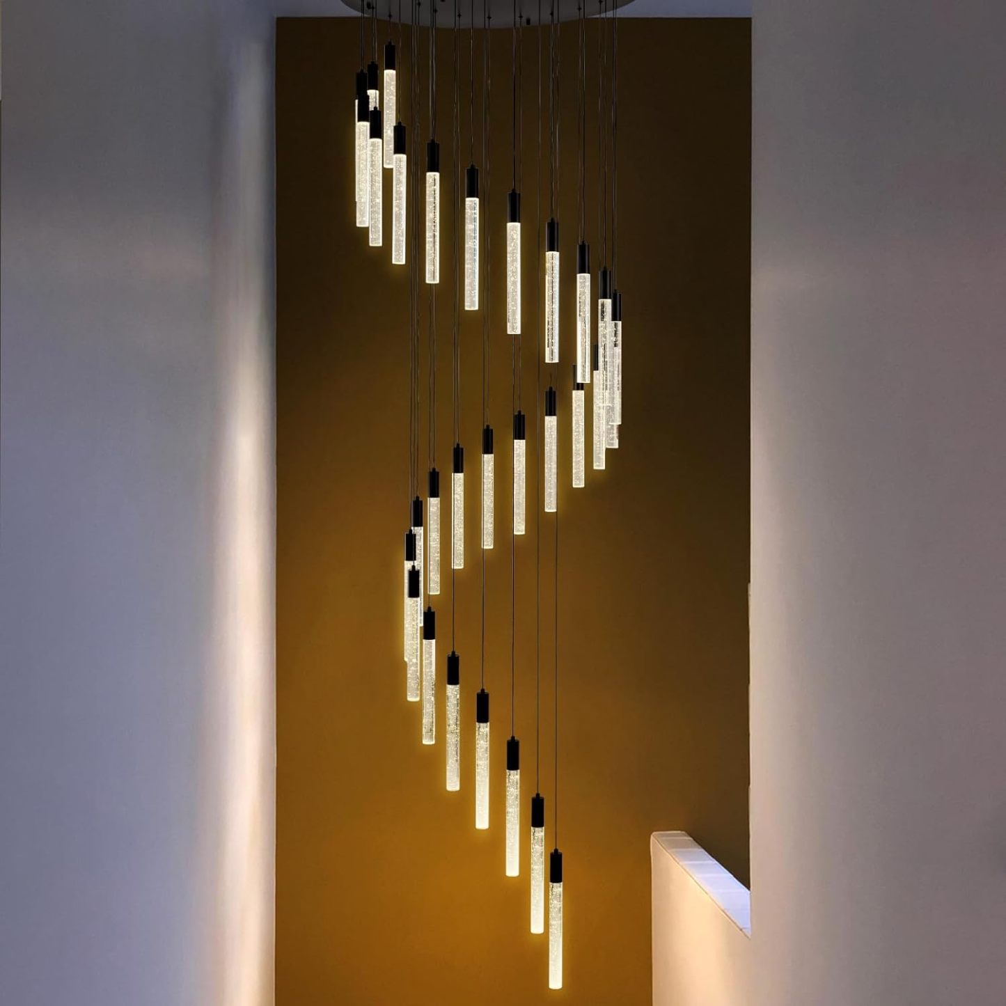 20-Light Modern LED High Ceiling Chandelier