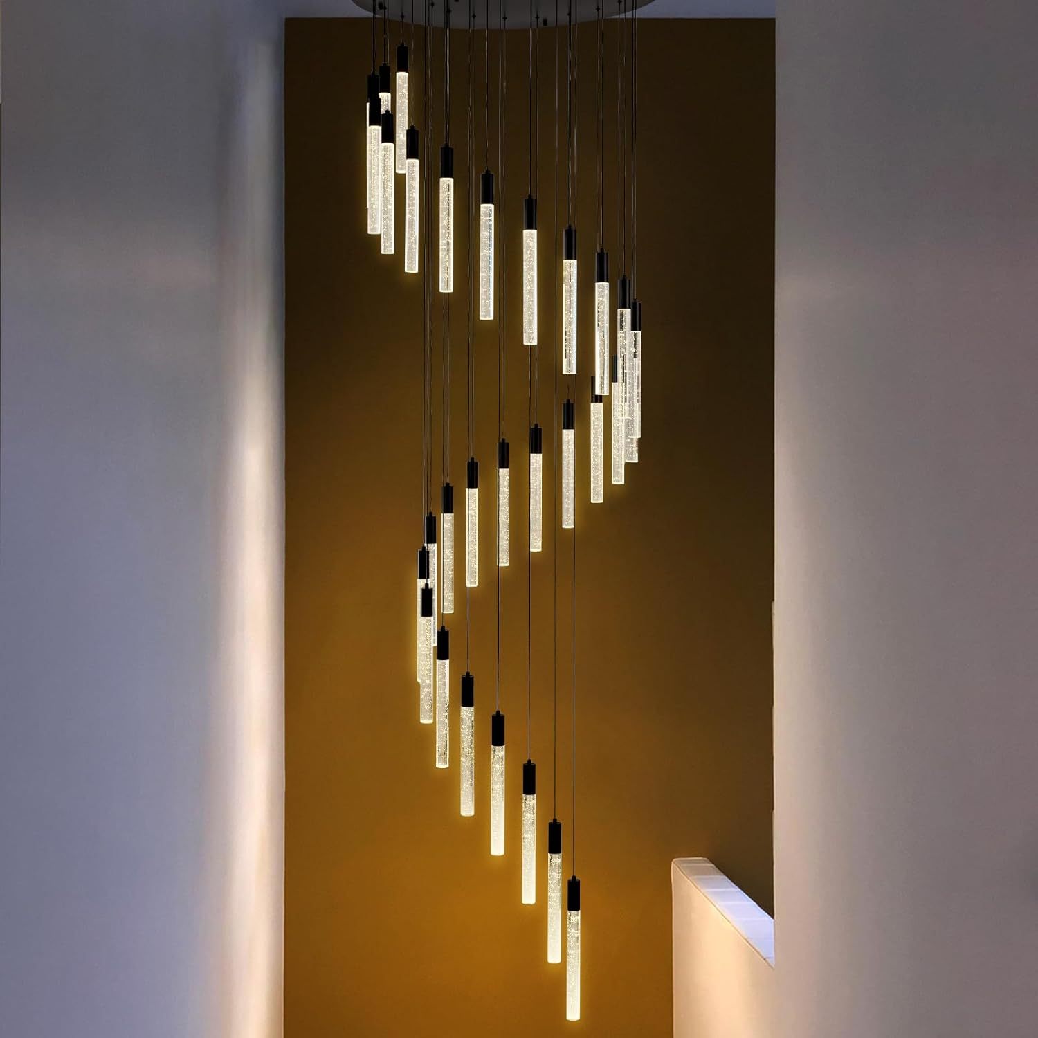 20-Light Modern LED High Ceiling Chandelier