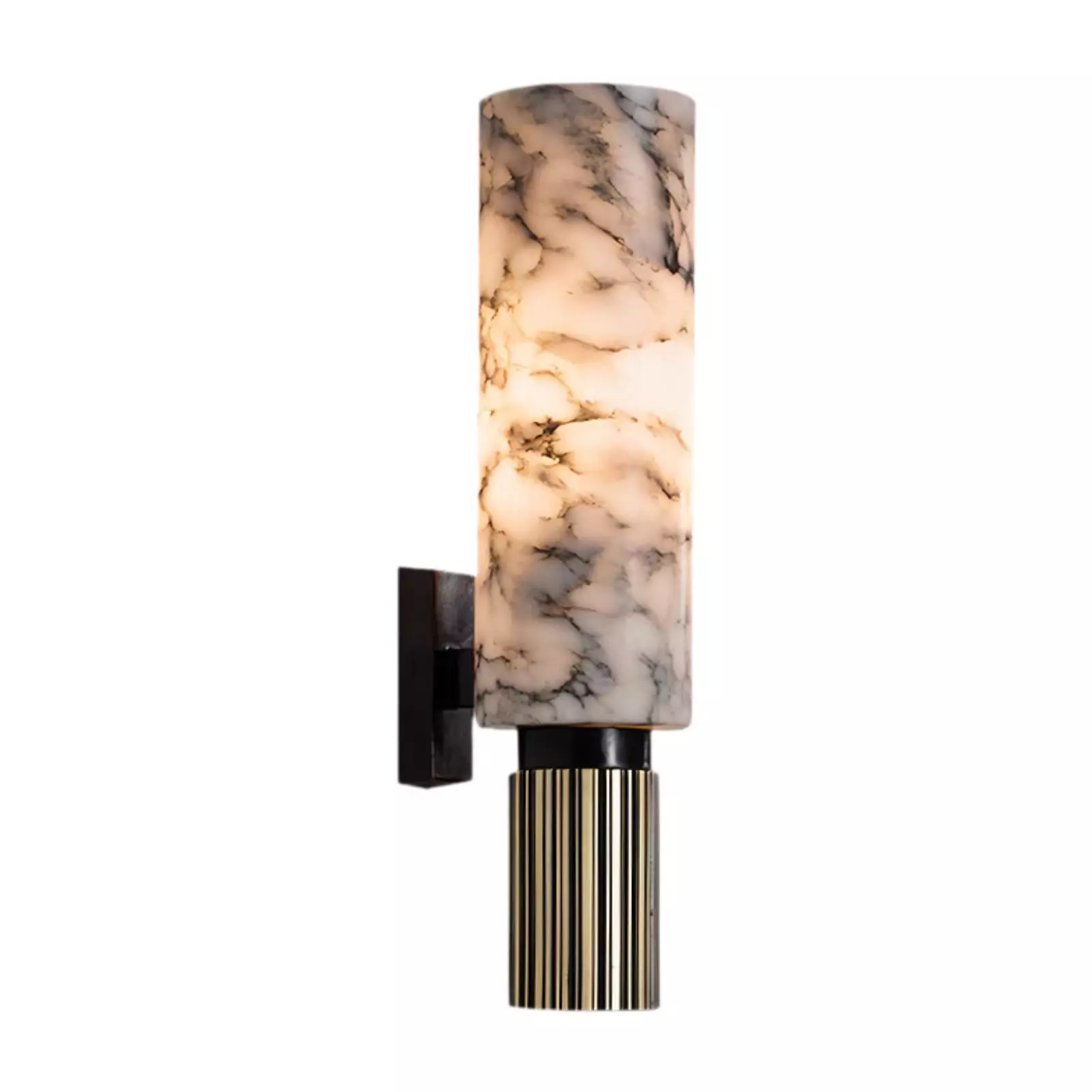 Ansu Cylindrical Alabaster Wall Sconce