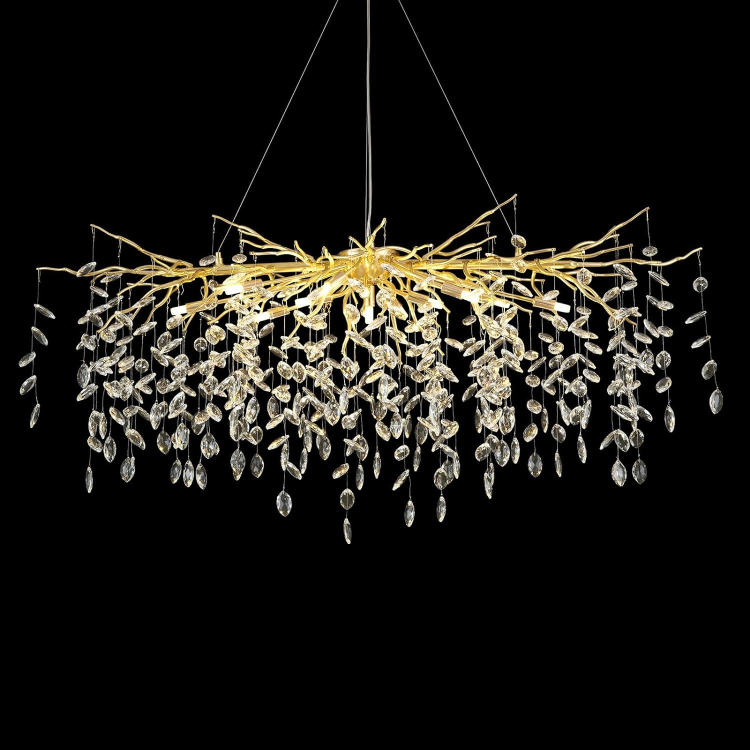 Raindrop Tree Branch Chandelier 23" 47"