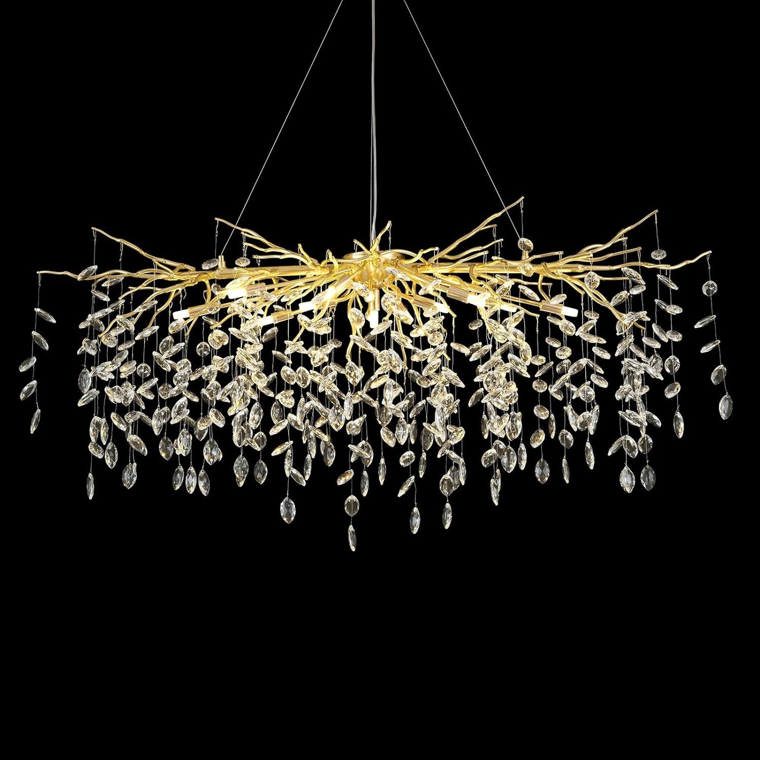 Raindrop Tree Branch Chandelier 23" 47"