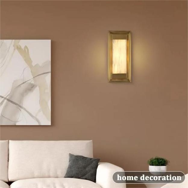 Alabaster Square Shaped Wall Sconce 15.7"