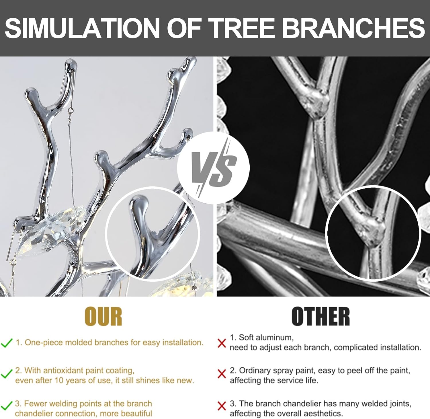 Ice Eye Crystal Gold/Silver Wall Sconce for All Rooms 10"H