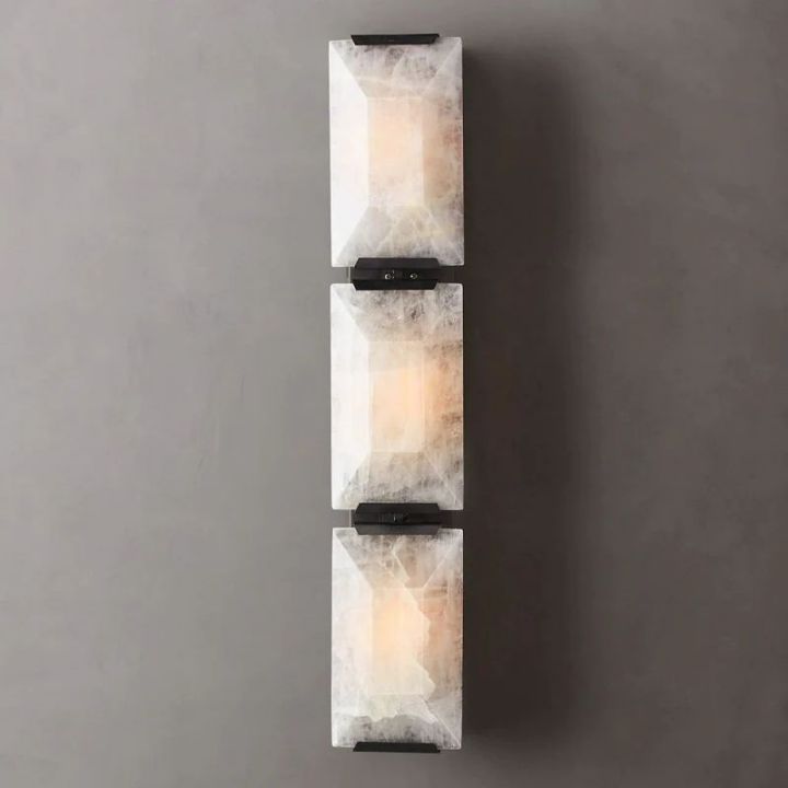 Aubrey Calcite Triple Sconce