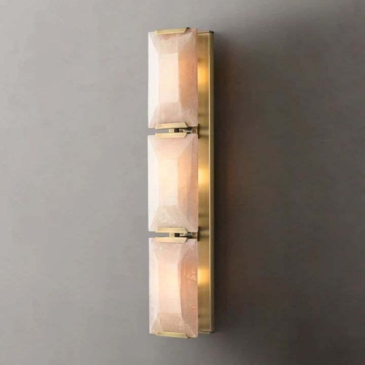 Aubrey Calcite Triple Sconce,Wall Sconce In Bedroom,Wall Sconce Indoor