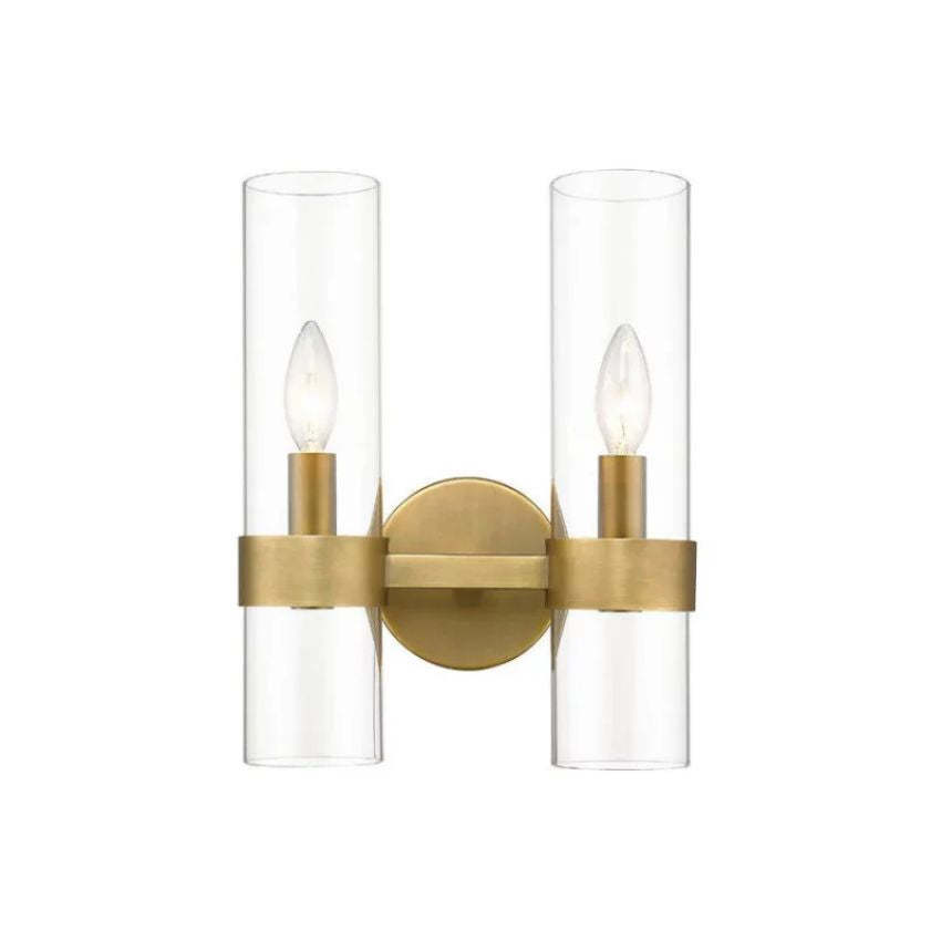 Brio Double Wall Sconce,Candle Wall Sconces,Brass Wall Sconce