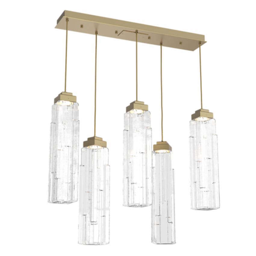 Dante Linear Pendant Chandelier,Gold Chandelier,Crystal Chandelier