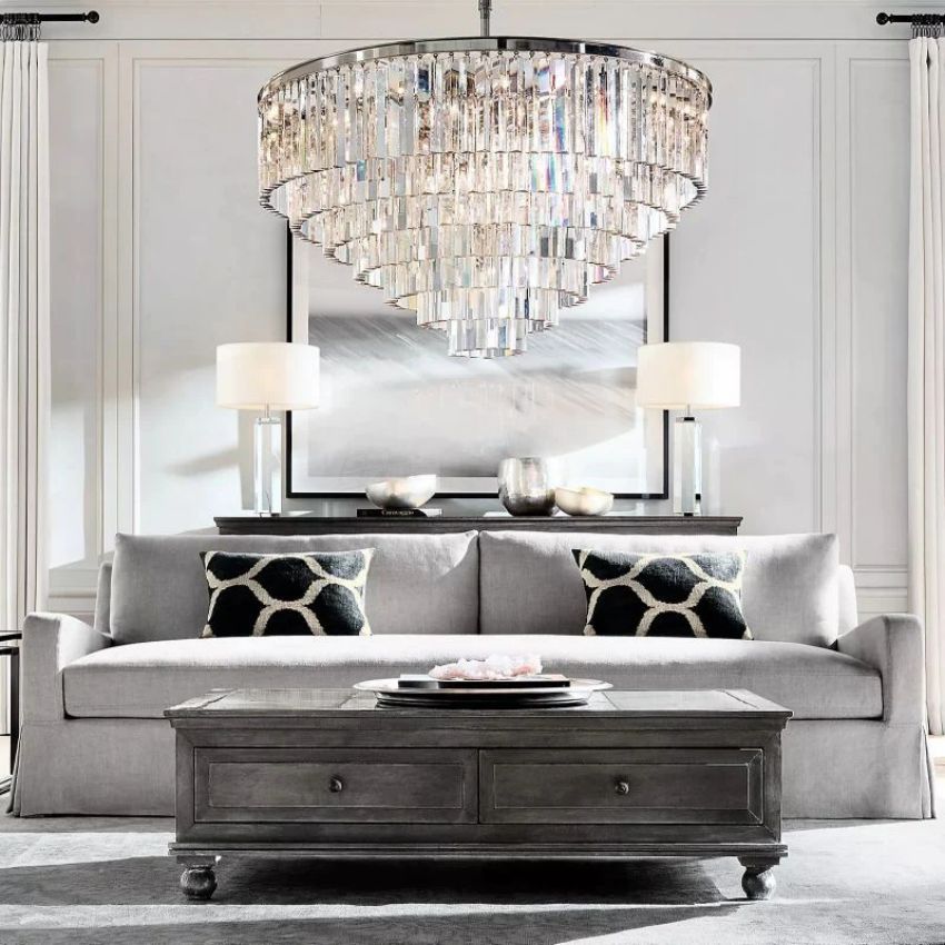 Elegance Crystal Round Chandelier 44"