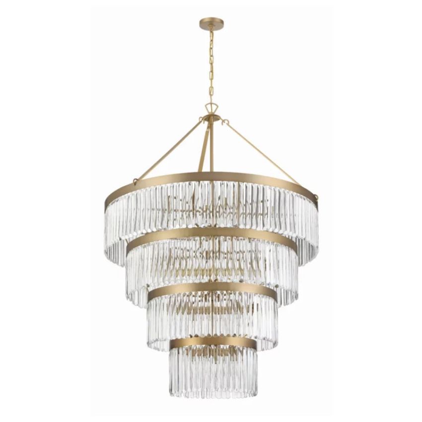 Grant 4-Tier Round Chandelier 40",High Ceiling Chandelier