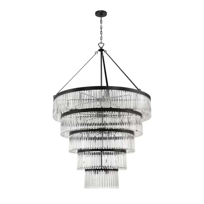 Grant 5-Tier Round Chandelier 48",High Ceiling Chandelier